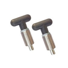 2 PCS 1/2 Inch THandle Dia Locking SpringLoaded Pull Pin Black Lever Knob