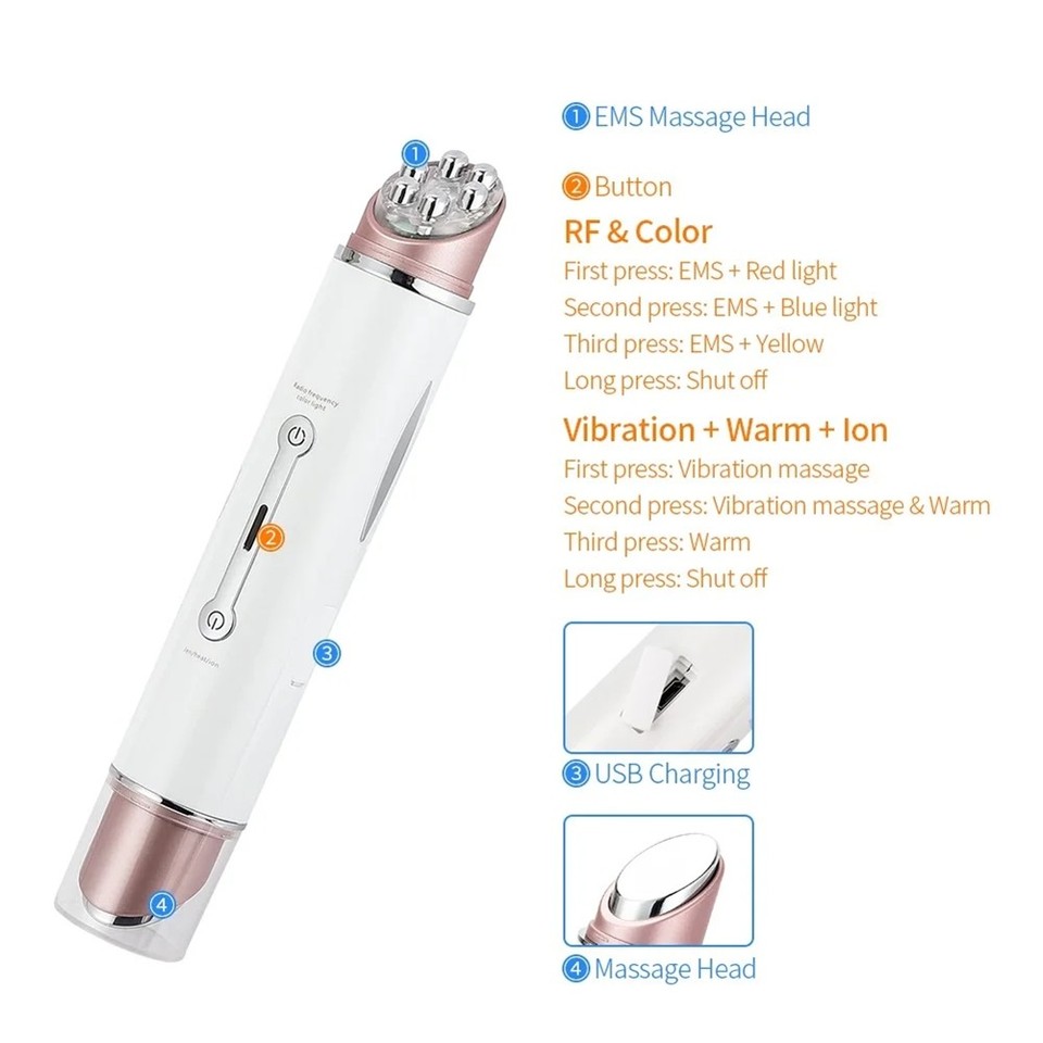 Eyeglass Sign Led EMS Eye Massager, Ion Heating Eye Lifting Massager -Wrinkle LED ...