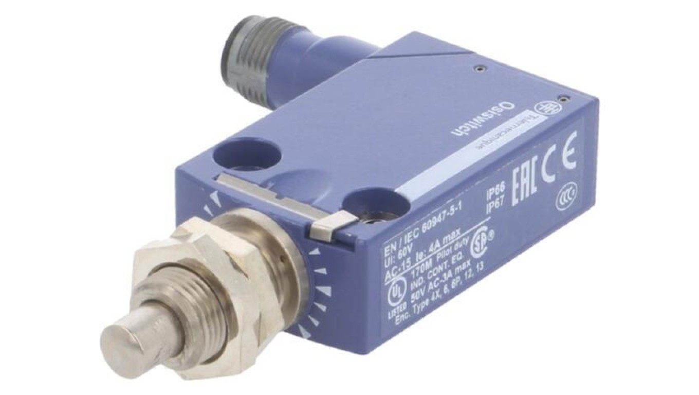 Limit switch, shaft Ø7mm and additional XCMD21F0C12