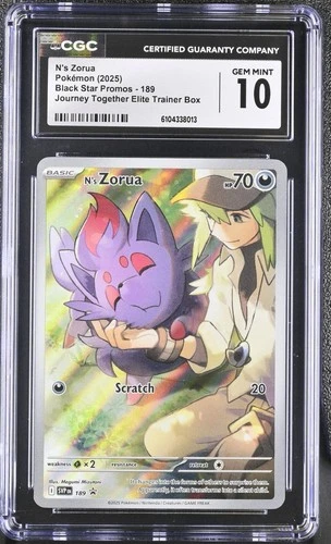N's Zorua 189 Sv: Scarlet & Violet Black Star Promo Card Holo CGC 10