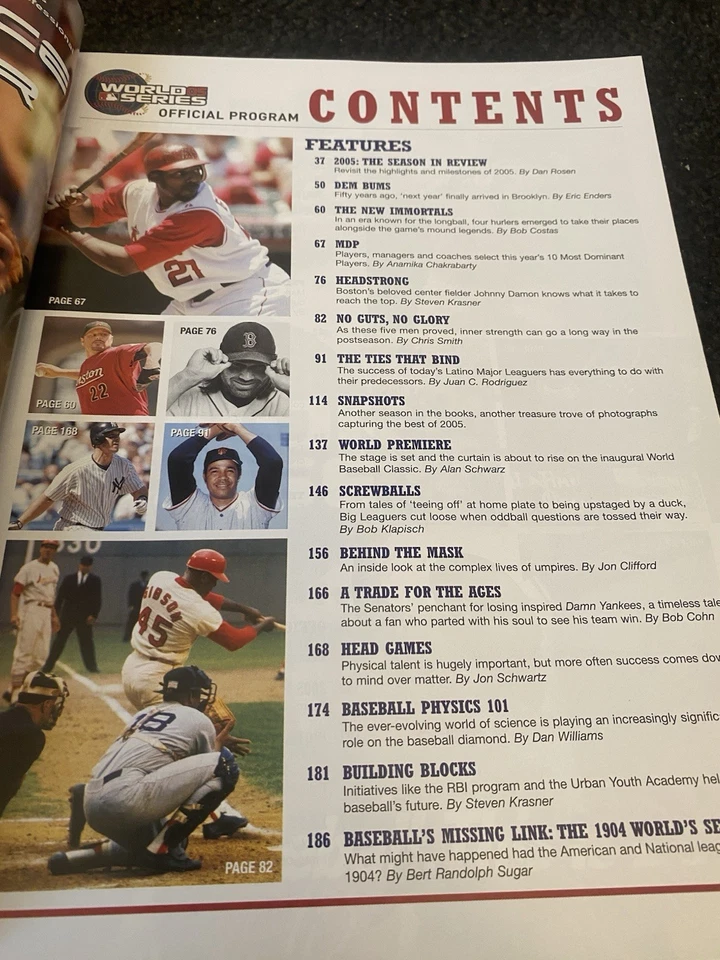 2005 World Series Official MLB Program Houston Astros vs Chicago White Sox MINT* - Image 2 of 4