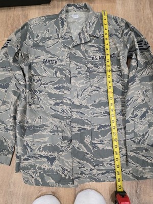 RARE EARLY ISSUE! US Air Force ABU Uniform Coat Jacket 44 Long Digital Tiger...