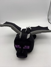 Minecraft Ender Dragon Stuffed Plush Toy 12" Black Mattel Toy - Tested and Works
