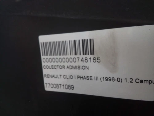7700871089 Colector Admision para RENAULT CLIO I FASE III 1.2 Campus 1996 748165 - Imagen 1 de 10