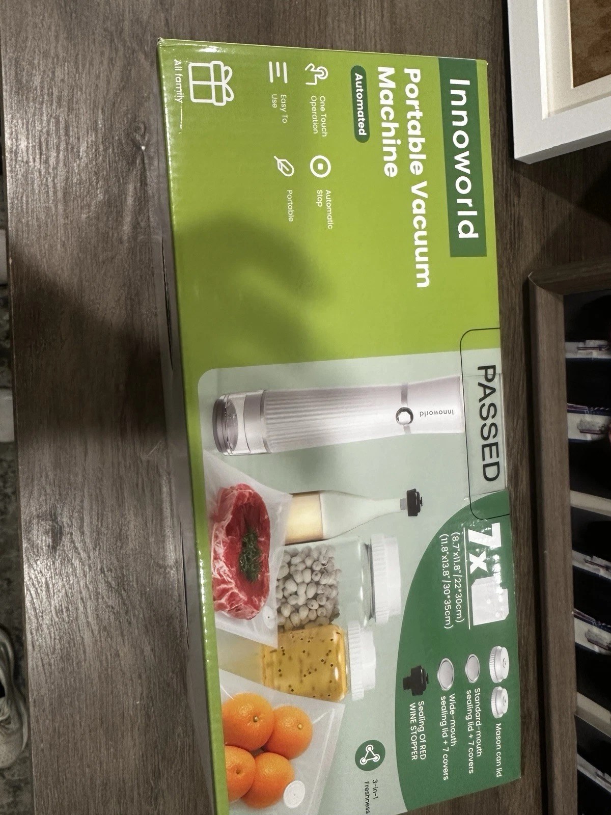 Innoworld 3-in-1 Vacuum Sealer Food Saver Kit 14 Reusable Bags & Jar Lids