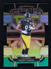 2023 Panini Select Concourse Black & Green Prizm Die-Cut Keeanu Benton #84 0lj0