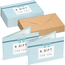 36 Pack Blank Gift Certificates With Envelopes For Small Business Custom Paper