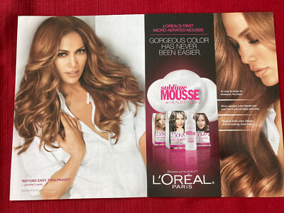 Jennifer Lopez for L Oreal Paris 2011 2-page Print Ad - Great To Frame!