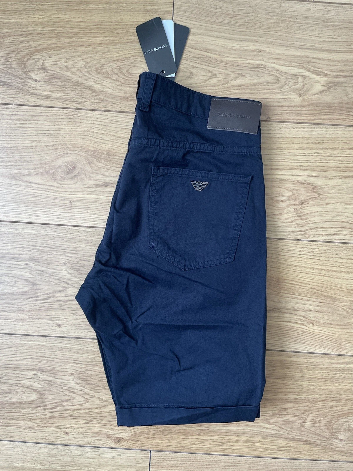 Emporio Armani Chino Shorts EA Mens Navy Blue 34” Waist New BNWT
Opens in a new window or tab