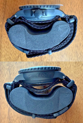 SWATCH x BLANCPAIN Quartz Analog Canvas Watch SO35B400 Black for