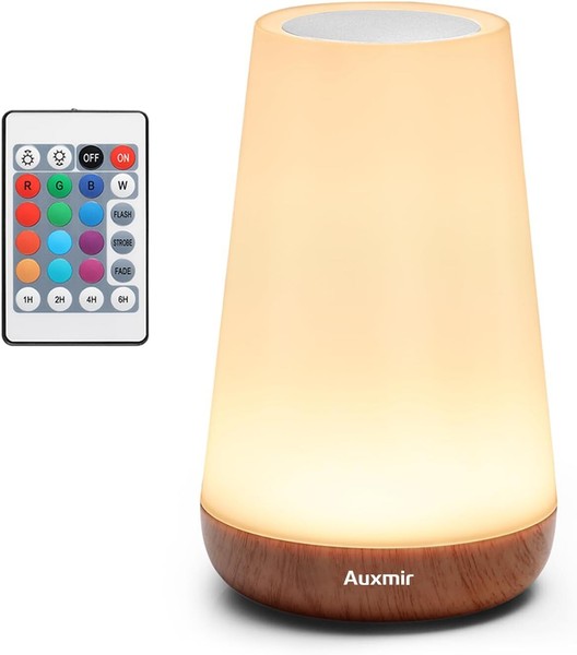 Auxmir Led Nachttischlampe Touch Dimmbar Usb Aufladbar Mit Fernbedienung 3 Modi-image