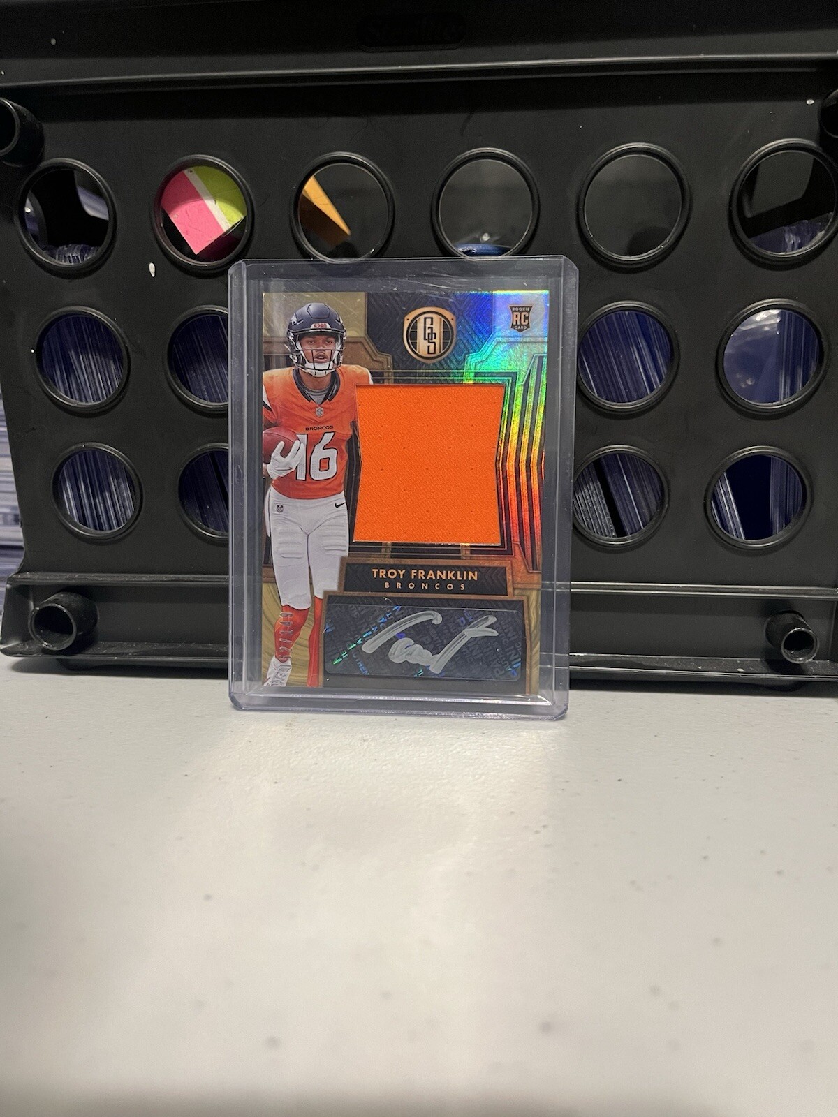 Troy Franklin Panini Gold Standard Rookie Jersey Autographs Double #13 White Gold