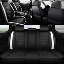 5 Car Seat Covers Full Set Waterproof PU Leather Universal for Most Sedan SUV 