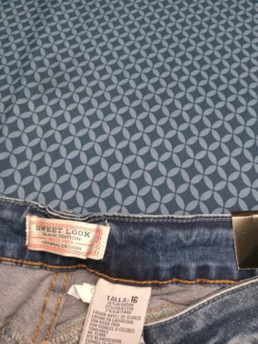WAIST 35 INCHES SIZE 16 SKINNY JEANS STRETCH PUSH UP DENIM BLUE ,H9 SL A280 - Picture 13 of 13