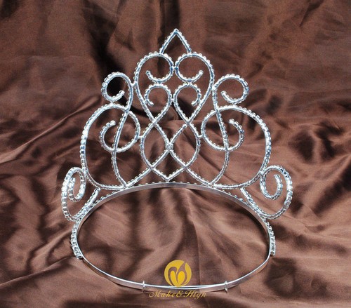 Princess Crystal Rhinestone Tiaras Crowns Bridal Pageant Wedding Hair Jewelry - Picture 5 of 6