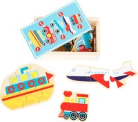 Puzzle Verkehr Eisenbahn Flugzeug Schiff Auto Kinder Lernspiel Motorik
