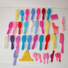 Vintage Doll Brush Lot Comb Mostly Barbie Princess Gwenevere Jewel Riders Etc.