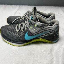 Nike Grip Training Shoes Flex Supreme TR 4 Running Athletic Gray Blue Size 7.5