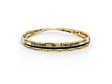 Gold Burnished Inspirational "Mother Daughter" Bracelet Gift Idea