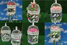 Gift Decorative Shabby Chic White BirdCage Flowers Wedding Wife Girlfriend Mum