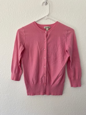bubblegum pink cardigan