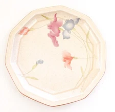 Mikasa Craft Works Magic Moods Bread Salad Plate  DQ201 Pink Blue Flower Vintage