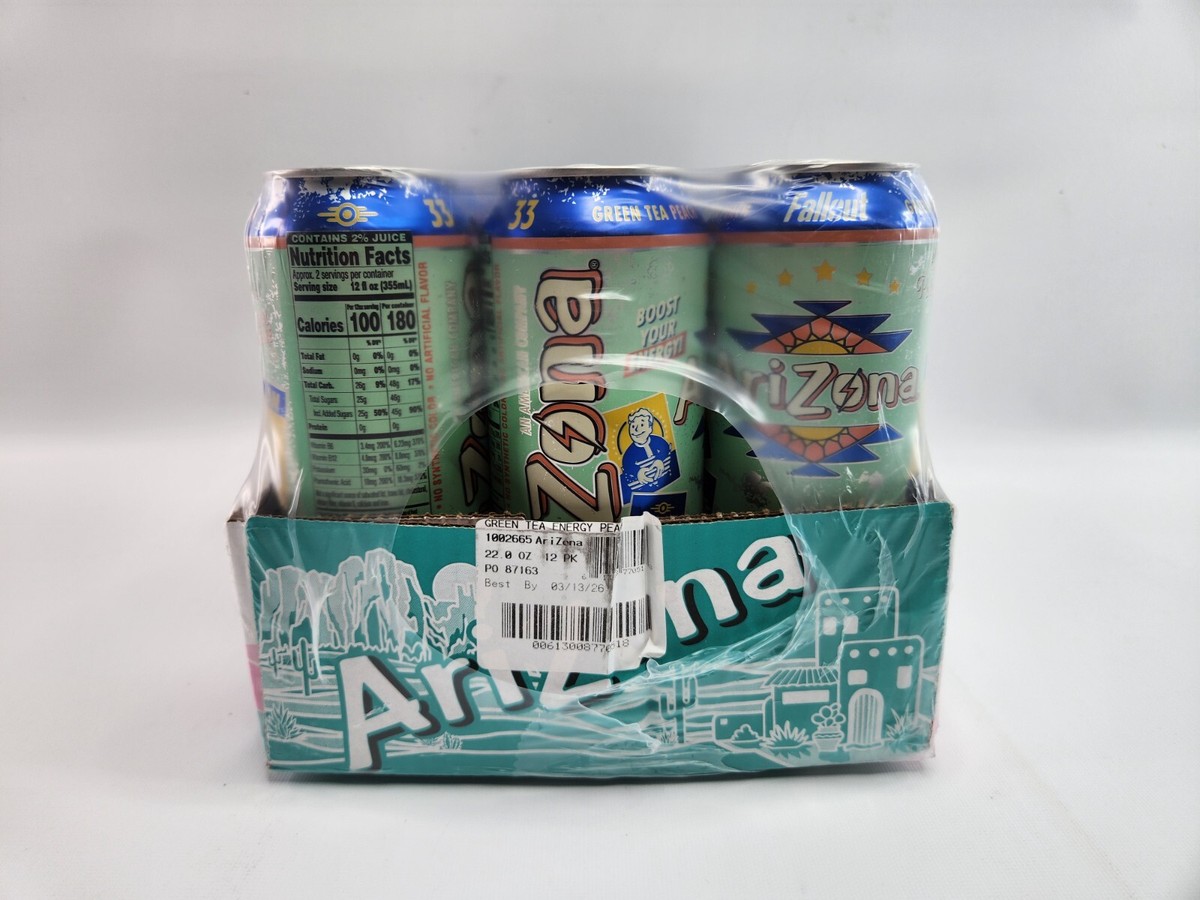 12 Pack Fallout Vault-Tec Arizona Green Tea Georgia Peach Energy