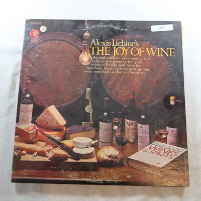 Alexis Lichine The Joy Of Wine   Record Album Vinyl LP