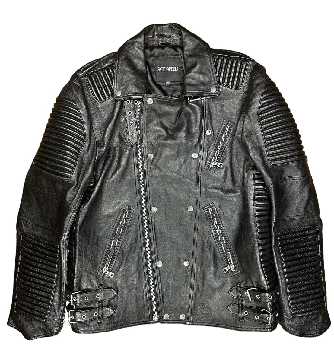 GODSPEED 1 000 LEATHER BIKER JACKET 2XL