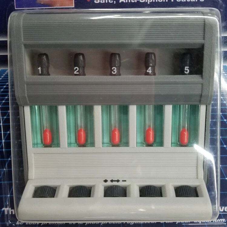 Bomba de ar de plástico 4 vias controle válvula gangue aquário tanque de peixes - Imagem 3 de 4