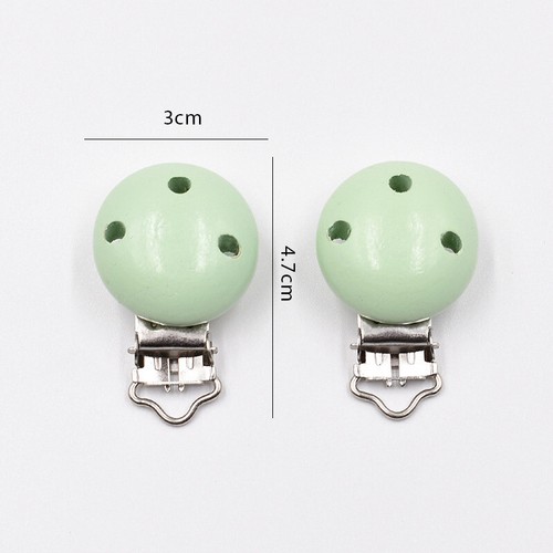 5pcs Wooden Clips DIY Dummy Chain Holder Accessories Bear Hearts Stars Elephants - Picture 13 of 29