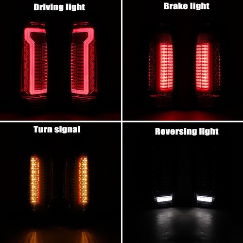 Black LED Tail Lights For 2005 06 07-2021 Nissan Navara D40 Frontier Rear Lamps - Picture 4 of 11