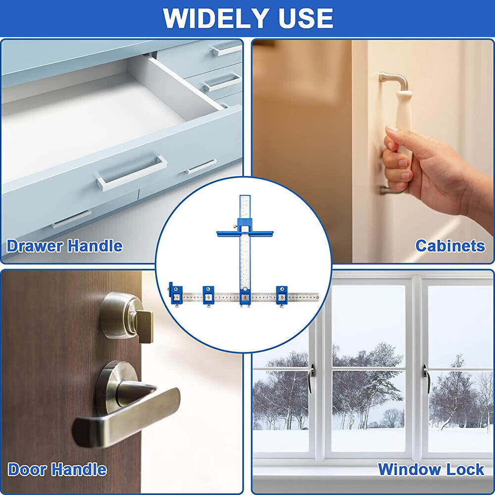 Kitchen Door Handle jig Punch Locator Drill Guide Woodworking Drill