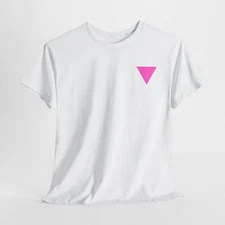 LGBT Pride Tee, Pink Triangle Symbol Shirt, LGBT History Awareness Top, Pride