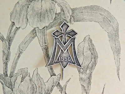 Ancienne épingle Pèlerinage 1950 Bretagne Hermine Croix Religion.  - Photo 1/2