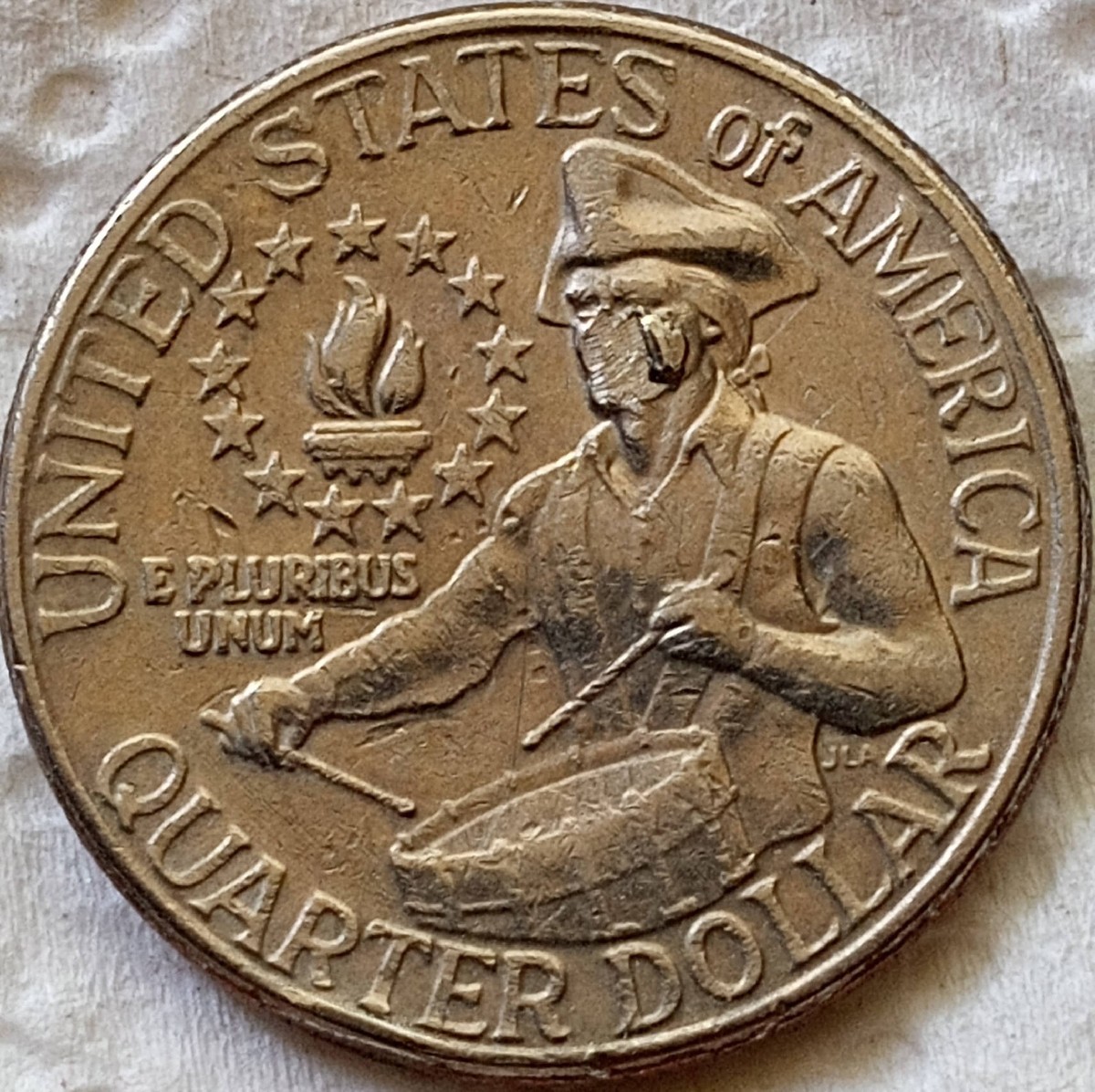 1776-1976 Bicentennial Quarter Face Error On Drummer Boy