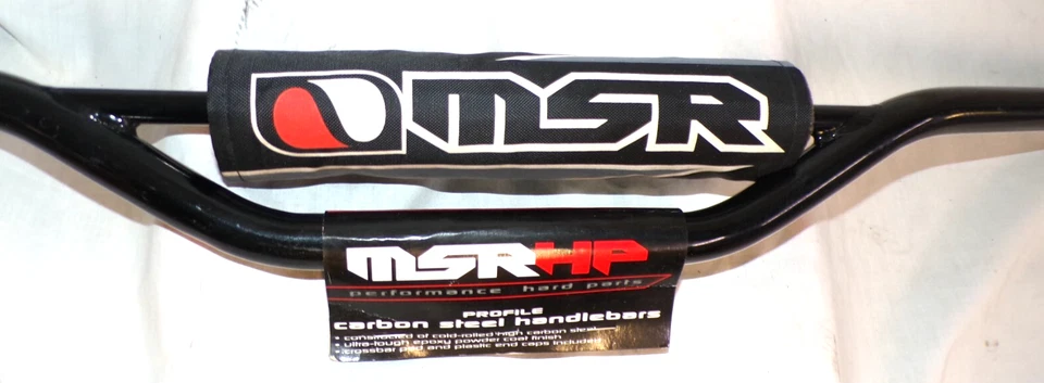 Manillar de motocross negro con recubrimiento en polvo de acero al carbono MSR CR-HI 7/8 110401 #1 Foto 2 de 4