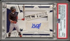2023 National Treasures Brandon Mayea Pinstripe Jersey Auto /99 BM PSA 9 MINT