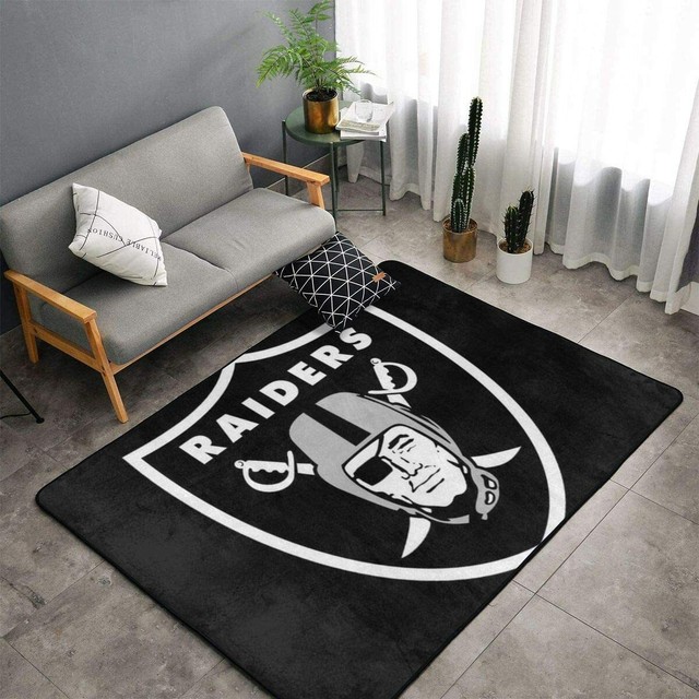 Las Vegas Raiders Rugs AntiSkid Area Rug Living Room Bedroom Floor Mat