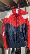Nike Windbreaker Jacket Medium Multicolor Hoodie Color Block Full Zip Mens