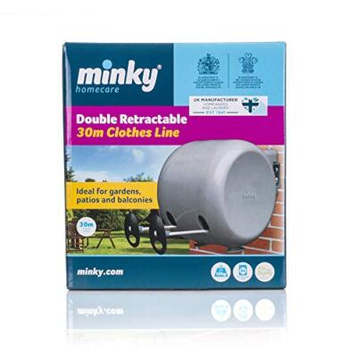Minky Homecare Outdoor Retractable Dual Clothesline Heavy Duty