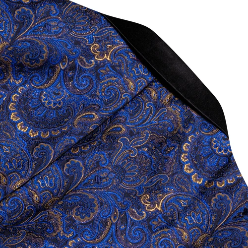 Para Hombres Floral Esmoquin Cena Chaqueta Calce Regular Chal Solapa Paisley Baile de graduación Fiesta Traje - Imagen 175 de 236
