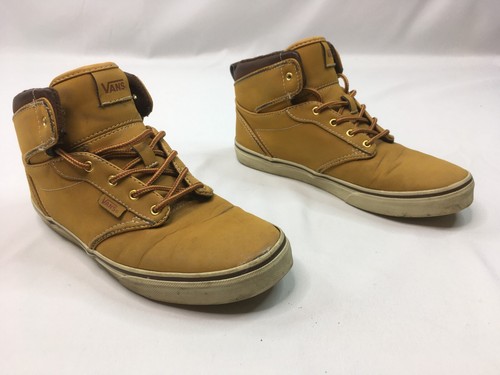 Vans Boots Youth 6.5 Tan Brown Suede High Top Skater Shoes Style TBR4 - Picture 3 of 9