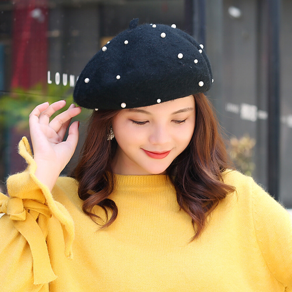 Cotton Beret Hats For Women Cozy Lolita French Beret Girl Kawaii