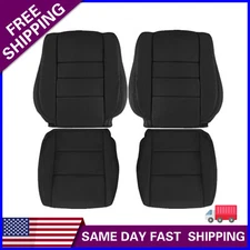 Complete Black Leather Front Seat Cover Set Fit For 2008-2012 Honda Accord