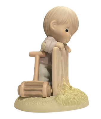 Precious Moments  It May Be Greener, But . #163899~Box~Figurine~Porcelain~Lawn