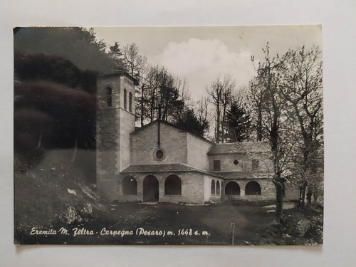 11078 CARTOLINA CARPEGNA - EREMITA M. FELTRA 1962 VIAGGIATA