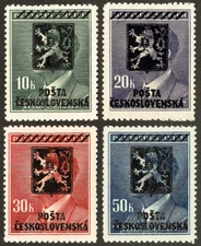Bohemia Stamps # 80-3 Unused VF With Overprint