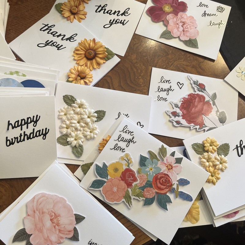 50 Handmade Greeting Card , Any Occasion, Birthday, Sunflower