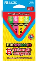 Bazic 6 Fluorescent Color Triangle Crayon Case Pack 72-1936250 on sale Bazic 6 Fluorescent Color Triangle Crayon Case Pack 72-1936250 on sale